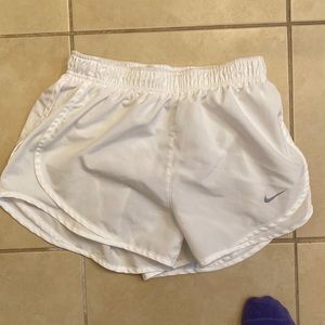 Nike running shorts size small in white